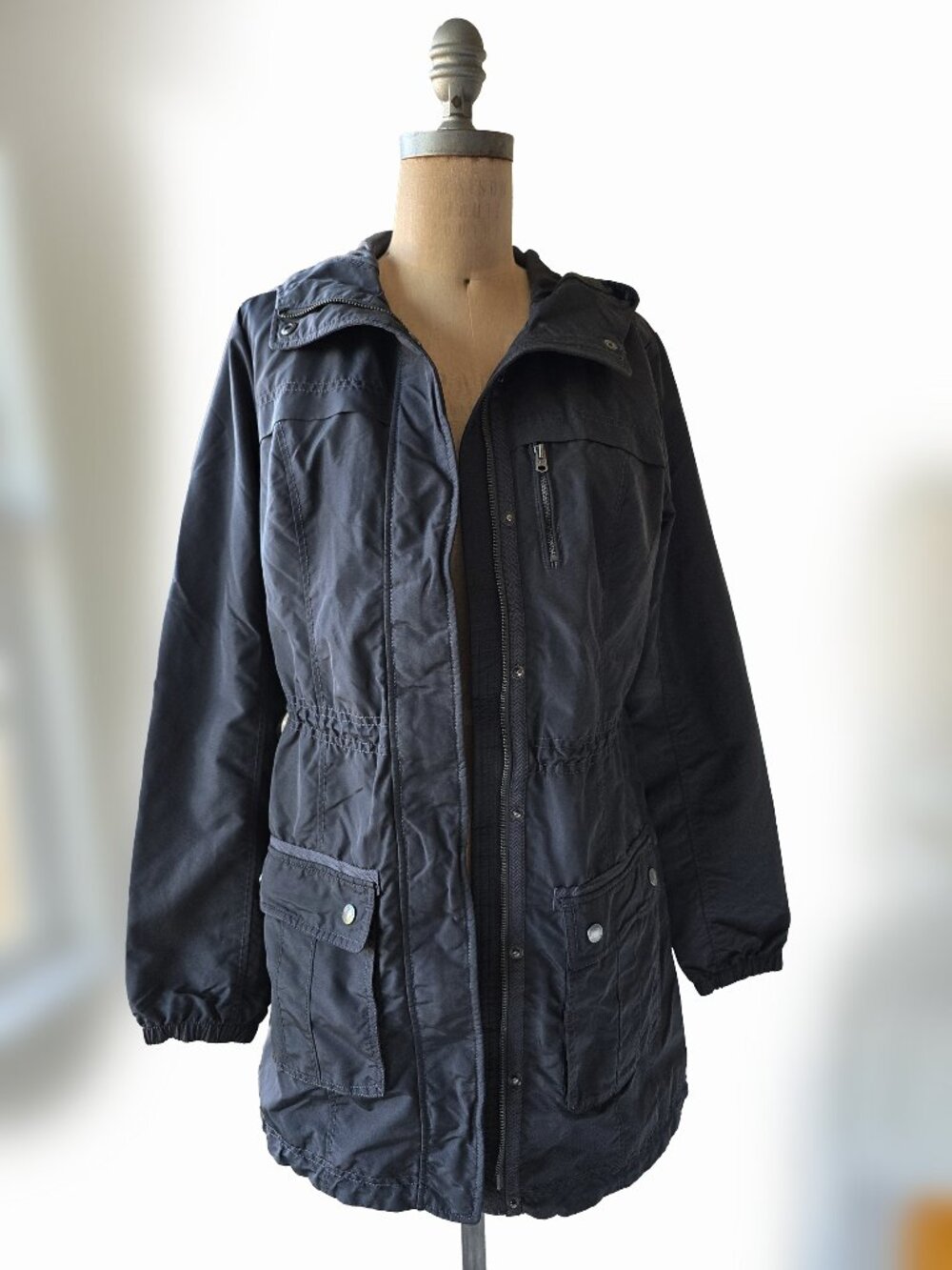 Abercrombie & Fitch Black Hooded Anorak Jacket Women's S